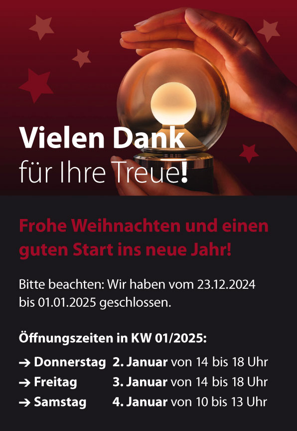 Weihnachten/Neujahr Lust auf Licht